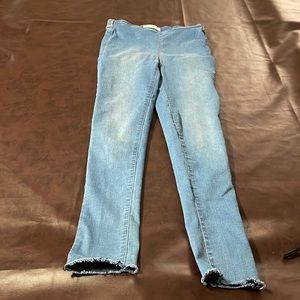 Free People Easy Does It Denim Leggings Long Length